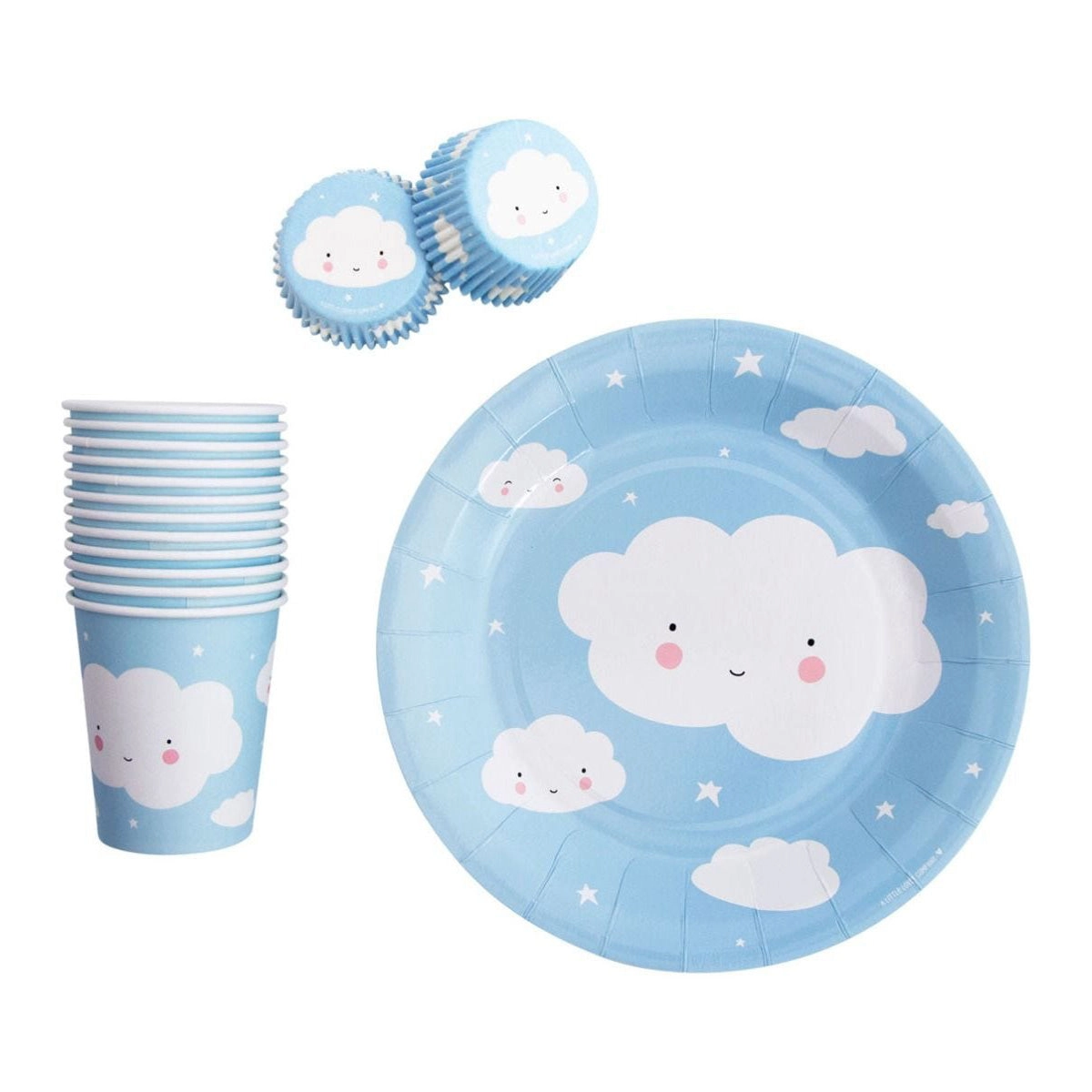 A Little Lovely Company Paper Plates Cloud