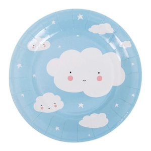 A Little Lovely Company Paper Plates Cloud