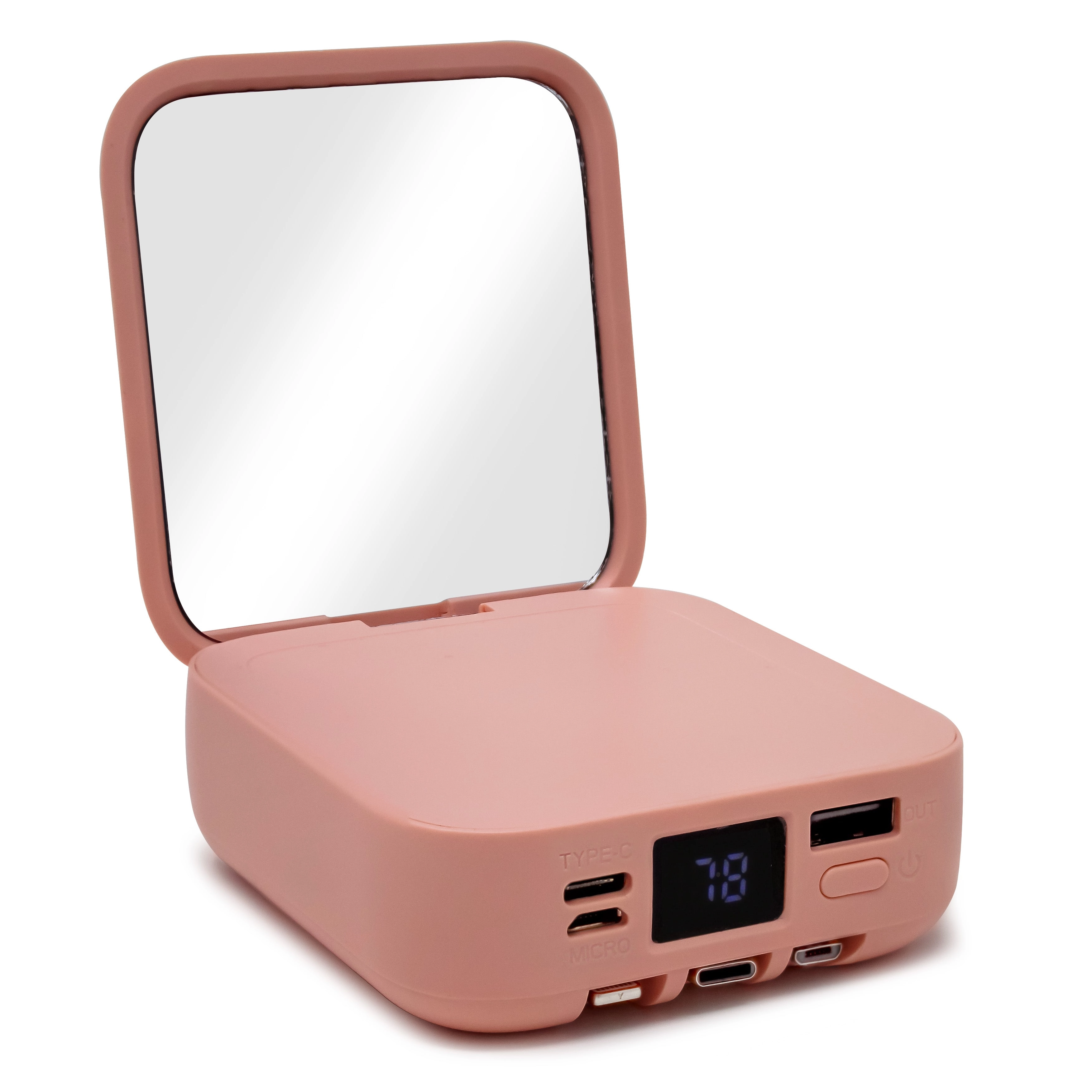 Aduro PowerUp Glow Portable Power Bank and Compact Mirror