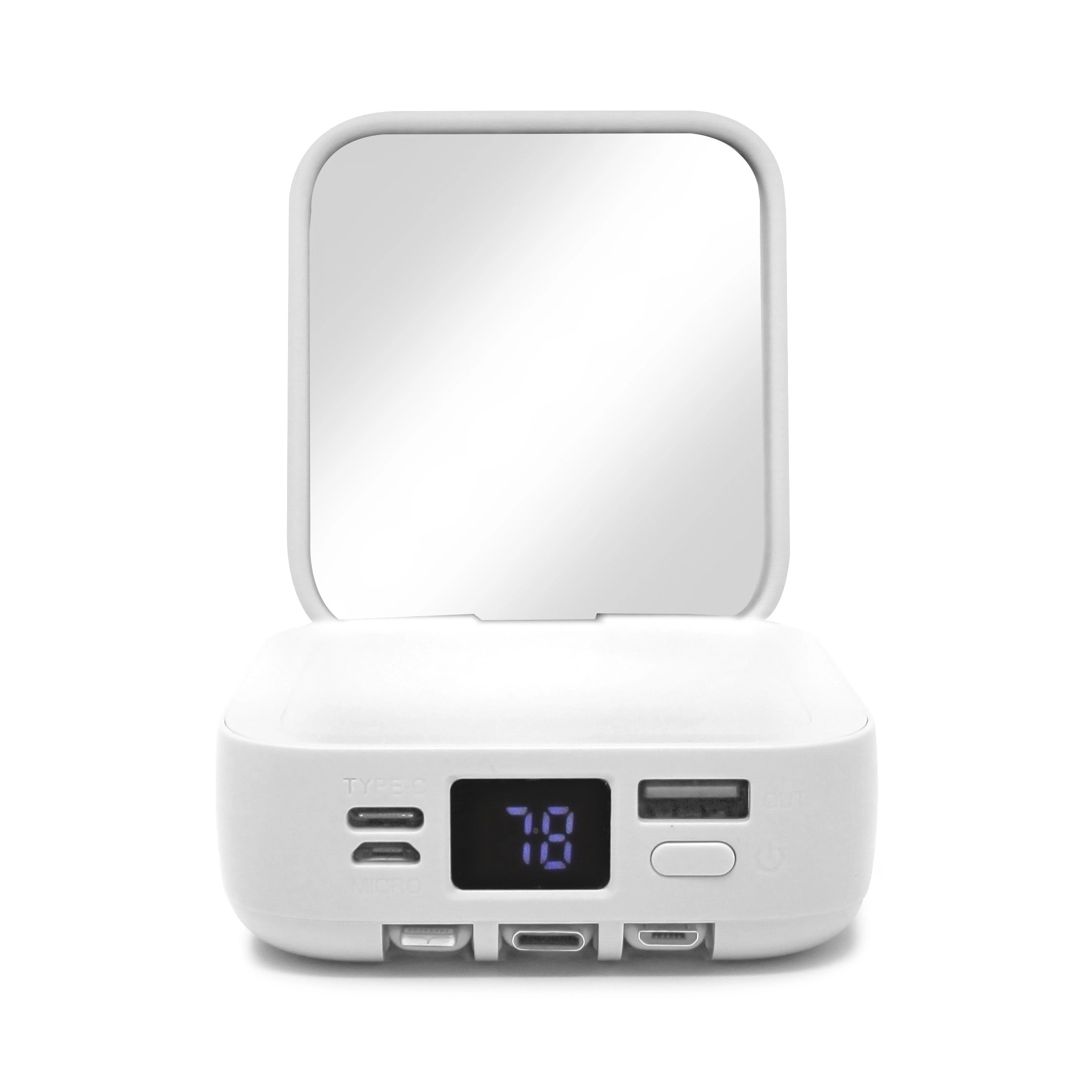 Aduro PowerUp Glow Portable Power Bank and Compact Mirror