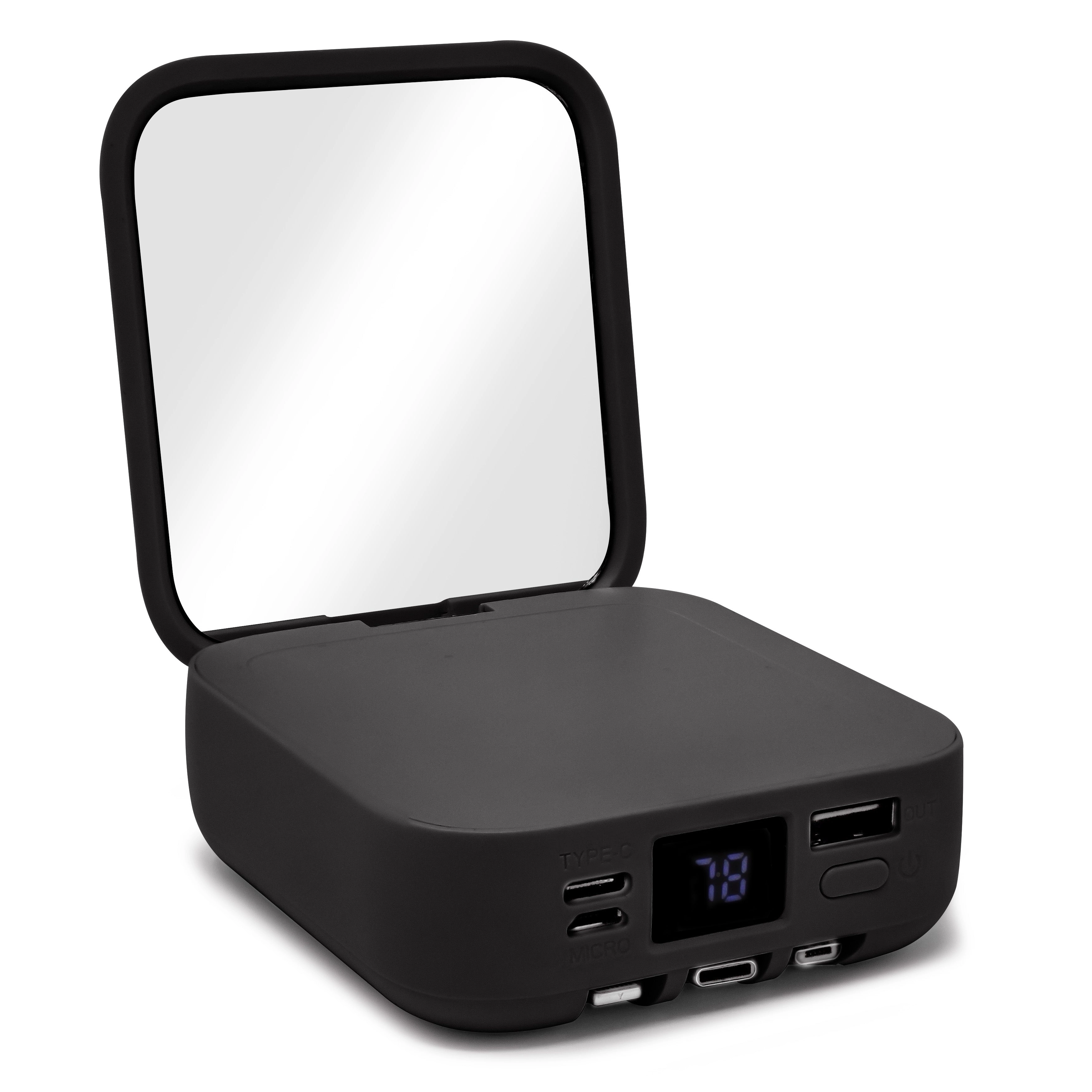 Aduro PowerUp Glow Portable Power Bank and Compact Mirror