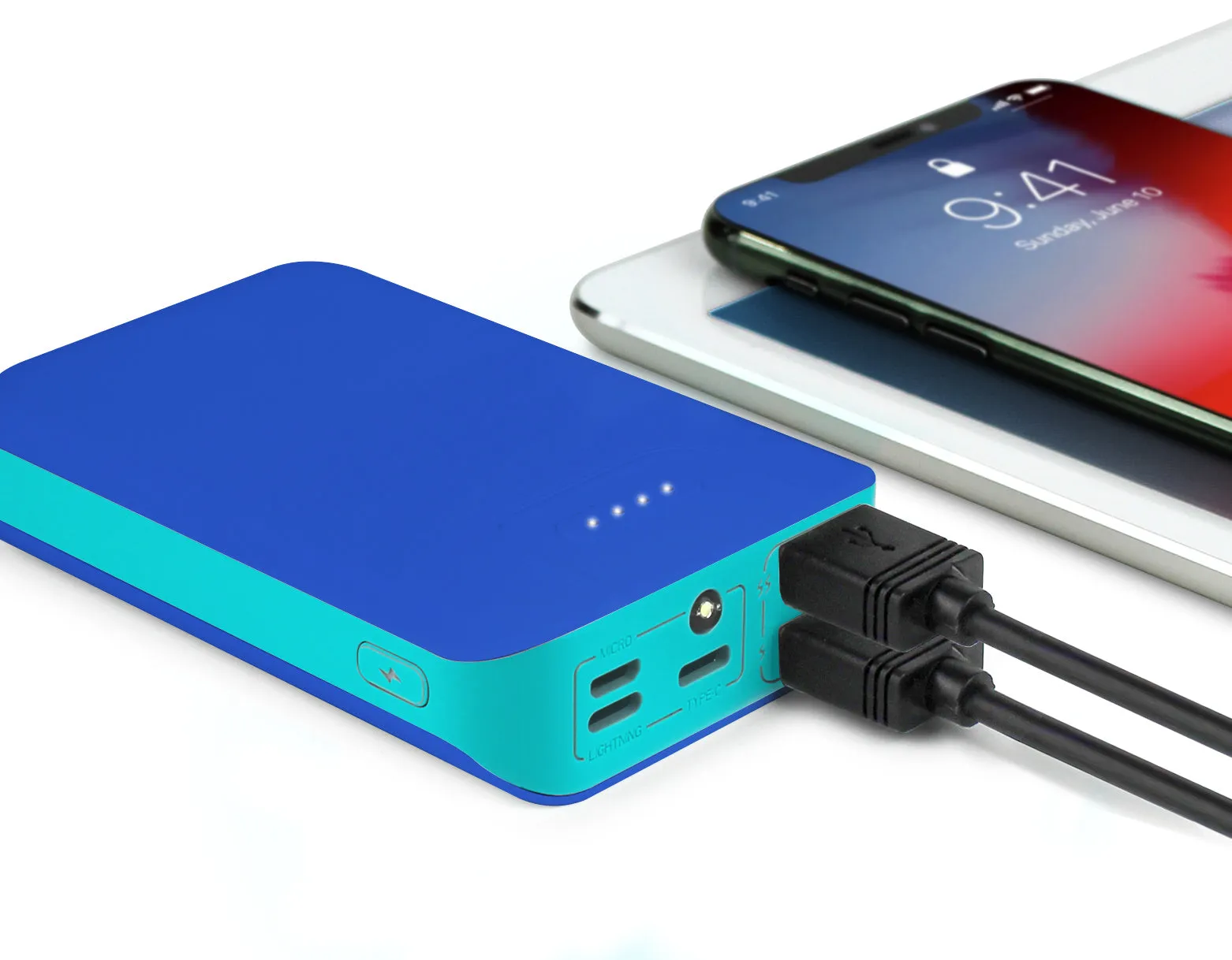 Aduro PowerUp Trio 10,000 mAh SmartCharge Dual USB Backup Battery