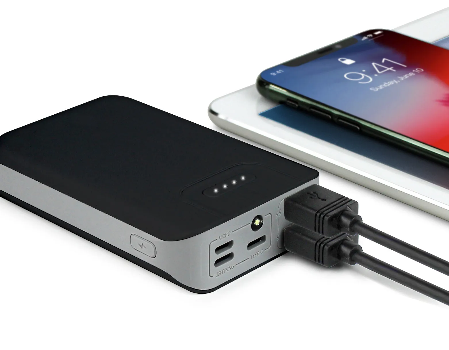 Aduro PowerUp Trio 10,000 mAh SmartCharge Dual USB Backup Battery