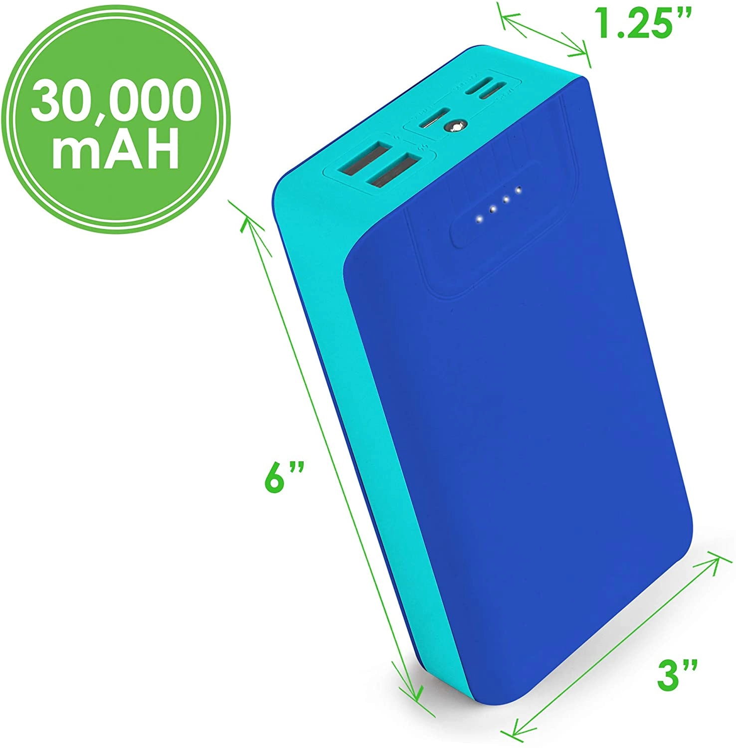 Aduro PowerUp Trio 30,000 mAh SmartCharge Dual USB Backup Battery
