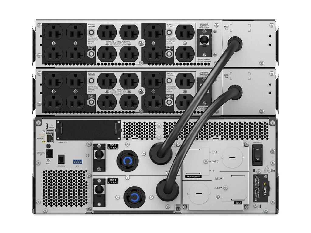 APC Smart-UPS Ultra - UPS (rack-mountable) - li-ion - AC 208 V - 10000 Watt - 10000 VA - USB - output connectors: 28 - 8U - silver SRTL10KRM4UT-5KTF2
