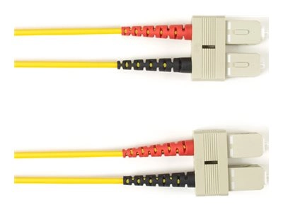 Black Box - Patch cable - SC single-mode (M) to SC single-mode (M) - 2.13 m - fiber optic - duplex - 9 / 125 micron - OS2 - OFNR FOCMRSM-SCSC-YL-7