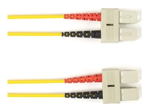 Black Box - Patch cable - SC single-mode (M) to SC single-mode (M) - 2.13 m - fiber optic - duplex - 9 / 125 micron - OS2 - OFNR FOCMRSM-SCSC-YL-7
