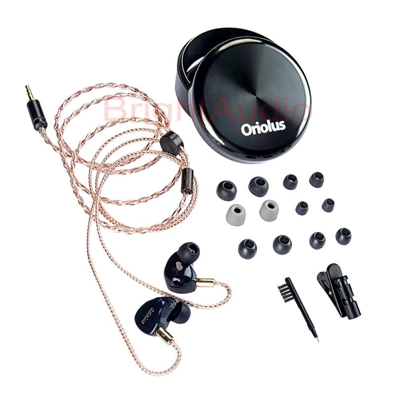 Black Oriolus Earphone Denmark Sonion BA Driver  10mm Custom Dynamic