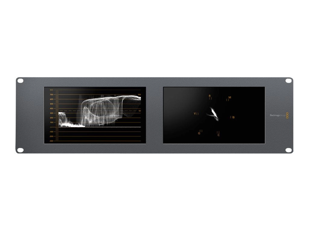 Blackmagic SmartScope Duo 4K - Dual LCD monitor system - color - rack - 8 - High Definition - gray" SCOPE/DUO-4K-SS