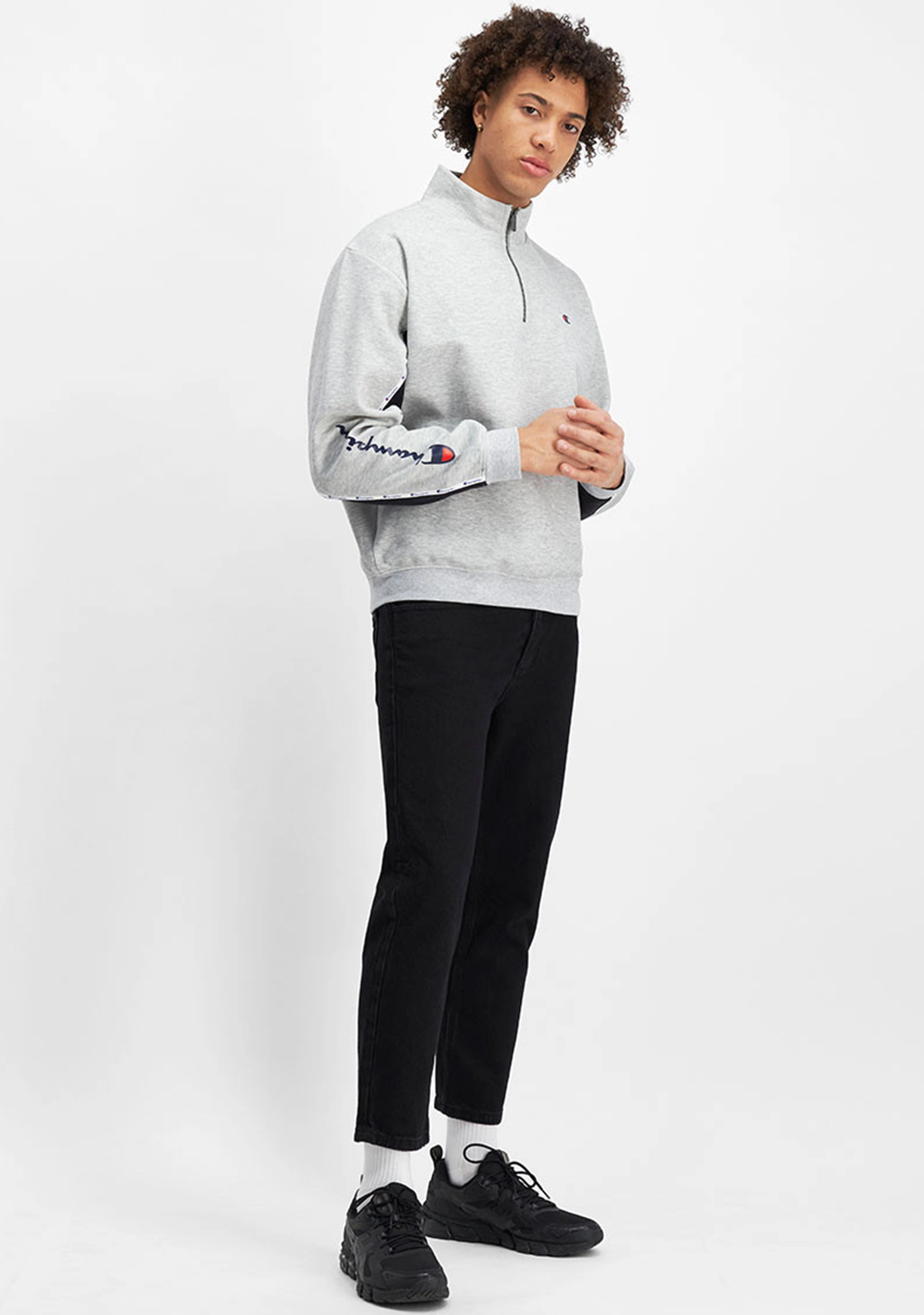 Champion Mens Rochester Athletic Quarter Zip <BR> AW8PN A3R