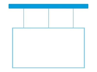 Da-Lite 10-ft SightLine Option - Mounting component (suspension cables) - for projection screen - cable drop - ceiling mountable DL16476