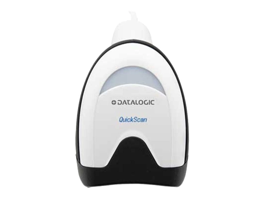 Datalogic QuickScan QD2590 - Kit - barcode scanner - handheld - 2D imager - 60 frames / sec - decoded - keyboard wedge, RS-232, QD2590-WHK1