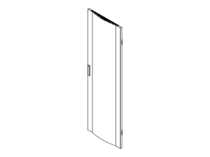 Eaton Tripp Lite Series Rack Front Door, 42U Standard, 24-in. Width, Black - Rack front door (solid) - black - 42U - 24",Eaton 1B-FDR4224XX-P