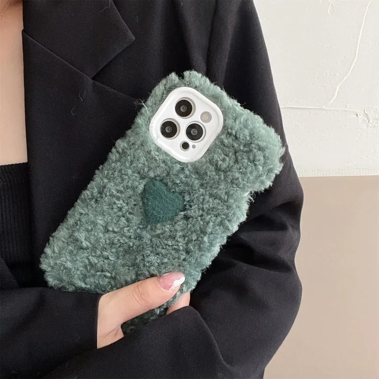 For iPhone 11 Plush Heart Soft Protective Case