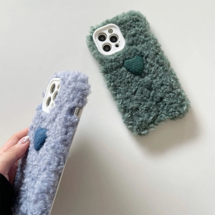 For iPhone 11 Plush Heart Soft Protective Case