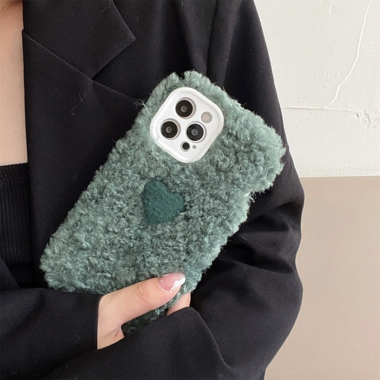 For iPhone 11 Plush Heart Soft Protective Case