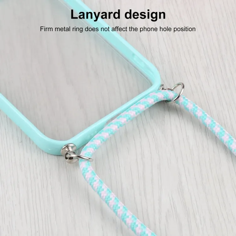 For iPhone 12 Candy Transparent Phone Case with Lanyard