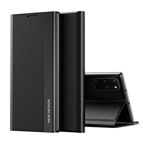 For Samsung Galaxy Note20 Side Electroplated Magnetic Ultra-Thin Horizontal Flip Leather Case with