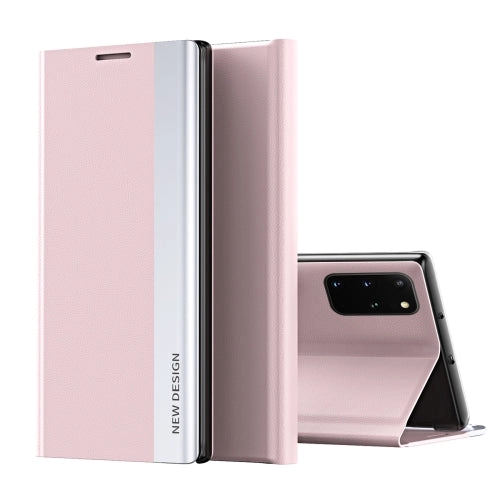 For Samsung Galaxy Note20 Side Electroplated Magnetic Ultra-Thin Horizontal Flip Leather Case with