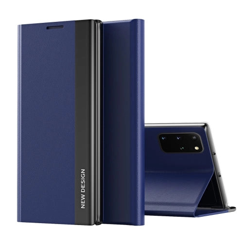For Samsung Galaxy Note20 Side Electroplated Magnetic Ultra-Thin Horizontal Flip Leather Case with