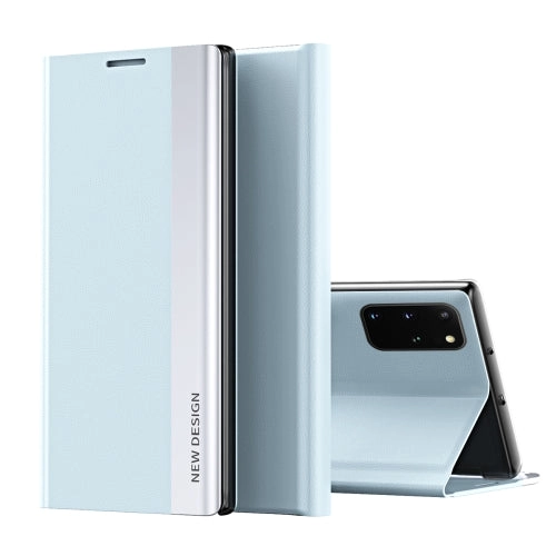 For Samsung Galaxy Note20 Side Electroplated Magnetic Ultra-Thin Horizontal Flip Leather Case with