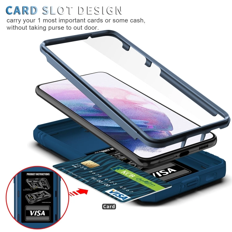 For Samsung Galaxy S21  5G Sliding Camera Cover Design TPU   PC Protective Case with 360 Degree