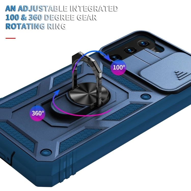 For Samsung Galaxy S21  5G Sliding Camera Cover Design TPU   PC Protective Case with 360 Degree