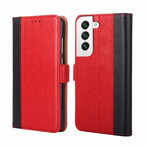 For Samsung Galaxy S22 5G Ostrich Texture Horizontal Flip Leather Case with Holder  Card Slots