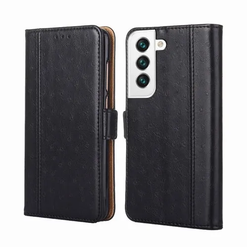 For Samsung Galaxy S22 5G Ostrich Texture Horizontal Flip Leather Case with Holder  Card Slots