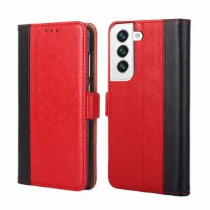 For Samsung Galaxy S22 5G Ostrich Texture Horizontal Flip Leather Case with Holder  Card Slots