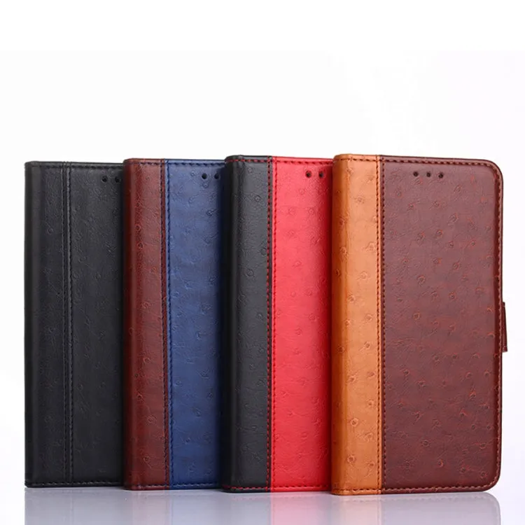 For Samsung Galaxy S22 5G Ostrich Texture Horizontal Flip Leather Case with Holder  Card Slots