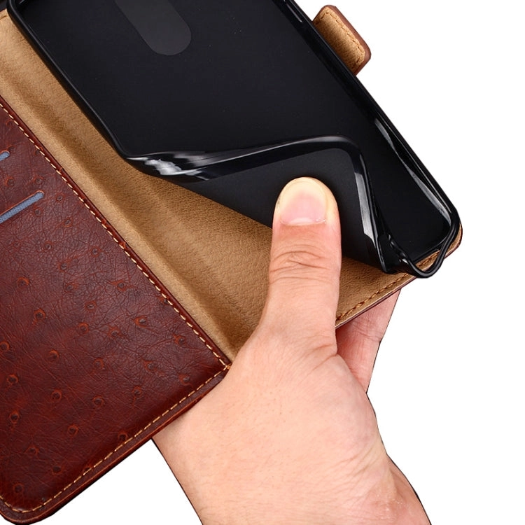 For Samsung Galaxy S22 5G Ostrich Texture Horizontal Flip Leather Case with Holder  Card Slots