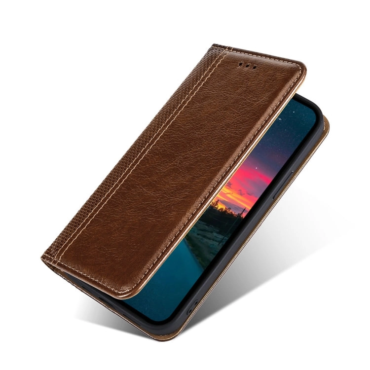 For Xiaomi Mi 11 Grid Texture Magnetic PU   TPU Horizontal Flip Leather Case with Holder  Card