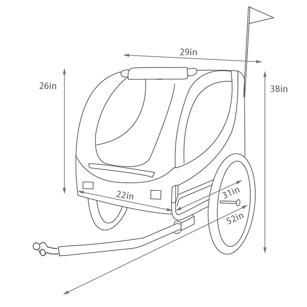 HJMbike Pet Trailer