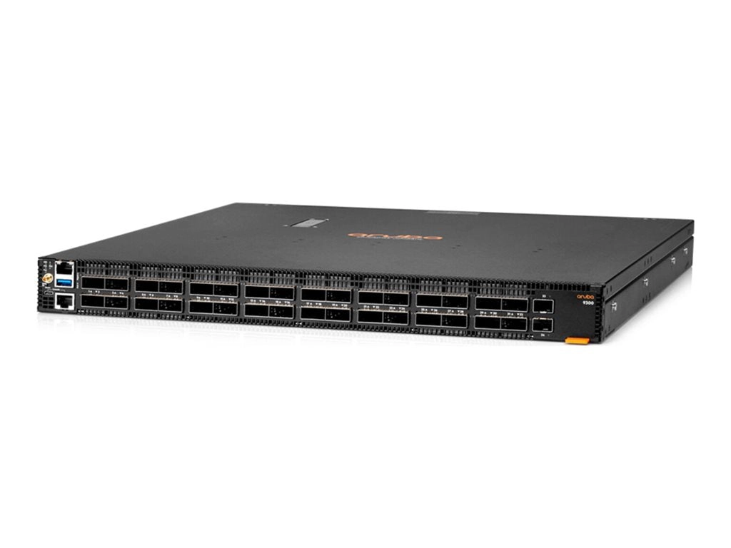 HPE Aruba CX 9300-32D 32-port 100/200/400G QSFP-DD 2-port 10G SFP  Switch - Switch - horizontal surface mounting only - L3 - S1D08A#ACD