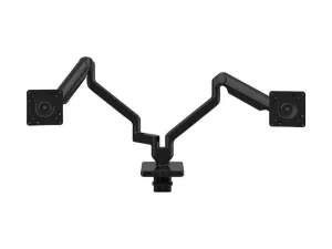 Humanscale M/FLEX M2.1 - Mounting kit (monitor arm) - for 2 LCD displays - recycled aluminum - black with black trim - mounting X2M31CGBMTBBTBNPNA