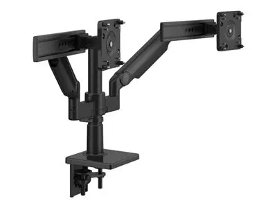 Humanscale M/FLEX M2.1 - Mounting kit (monitor arm) - for 2 LCD displays - recycled aluminum - black with black trim - screen X22SBB