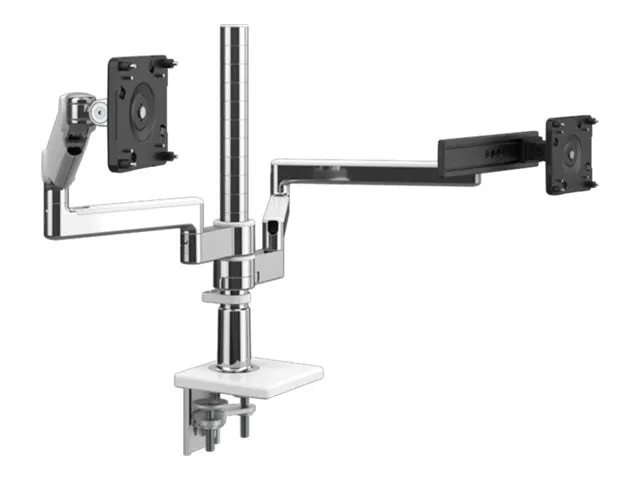 Humanscale M/FLEX M2.1 - Mounting kit (monitor arm) - for 2 LCD displays - recycled aluminum - silver, gray trim - mounting interface: X2NTNCESETBNNN24