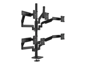 Humanscale M/FLEX M2.1 - Mounting kit (monitor arm) - for 6 LCD displays - recycled aluminum - black with black trim - mounting X2NTNBCBNTBESBESB36X2NM0NCBNTBESBESBNP