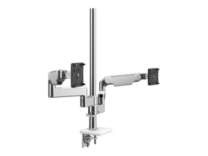 Humanscale M/FLEX M8.1 - Mounting kit (monitor arm) - for 2 LCD displays - recycled aluminum - silver, gray trim - desk-mountable X8NTNCESETDETD30