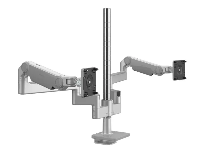 Humanscale M/FLEX M8.1 - Mounting kit (monitor arm) - for 2 LCD displays - silver with gray trim - desk-mountable X8NTN0BSQTGQTG24