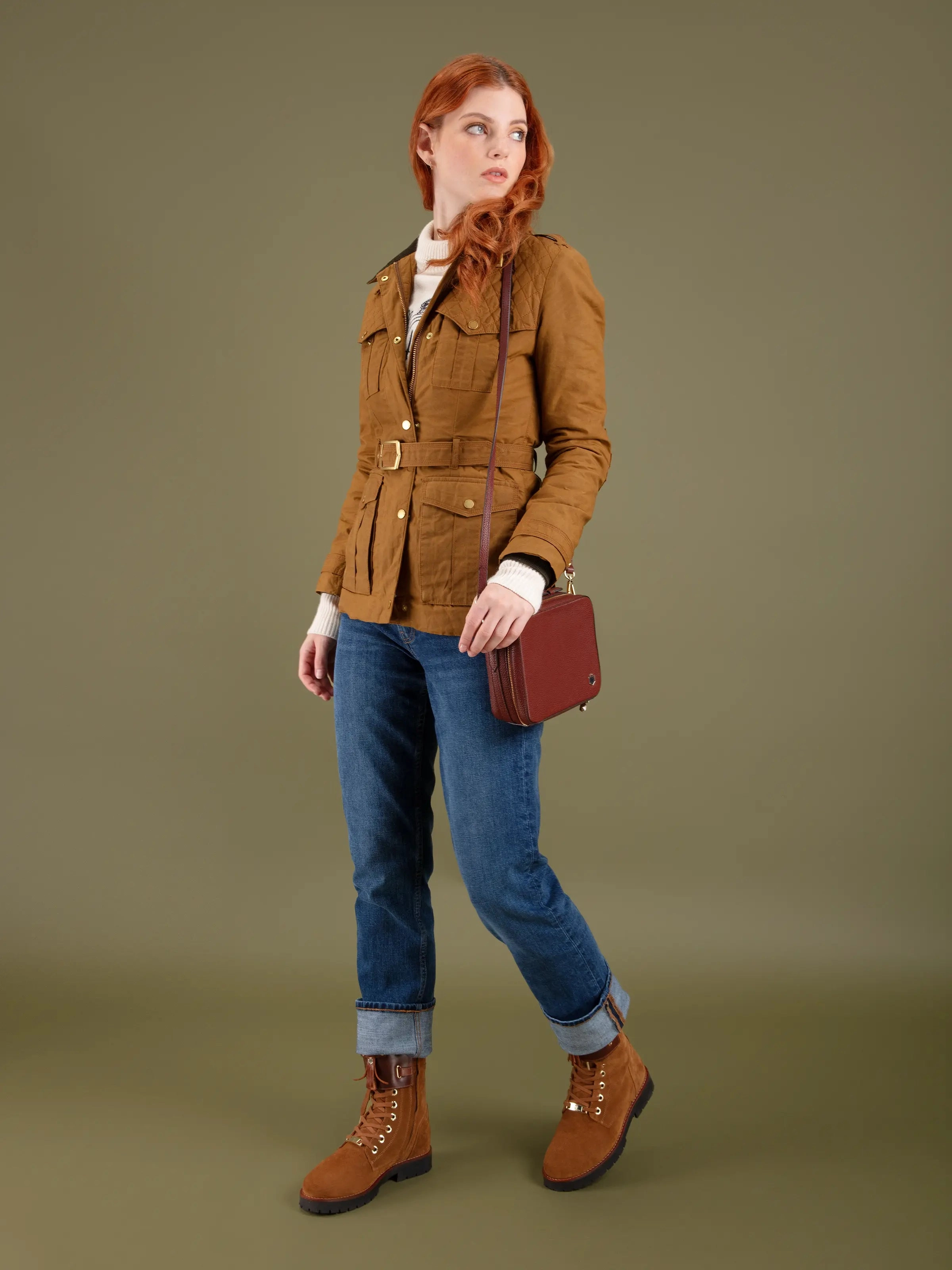 Ivy Quilted Wax Jacket - Breen