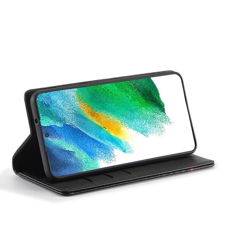 LC.IMEEKE Carbon Fiber PU   TPU Horizontal Flip Leather Case with Holder  Card Slot