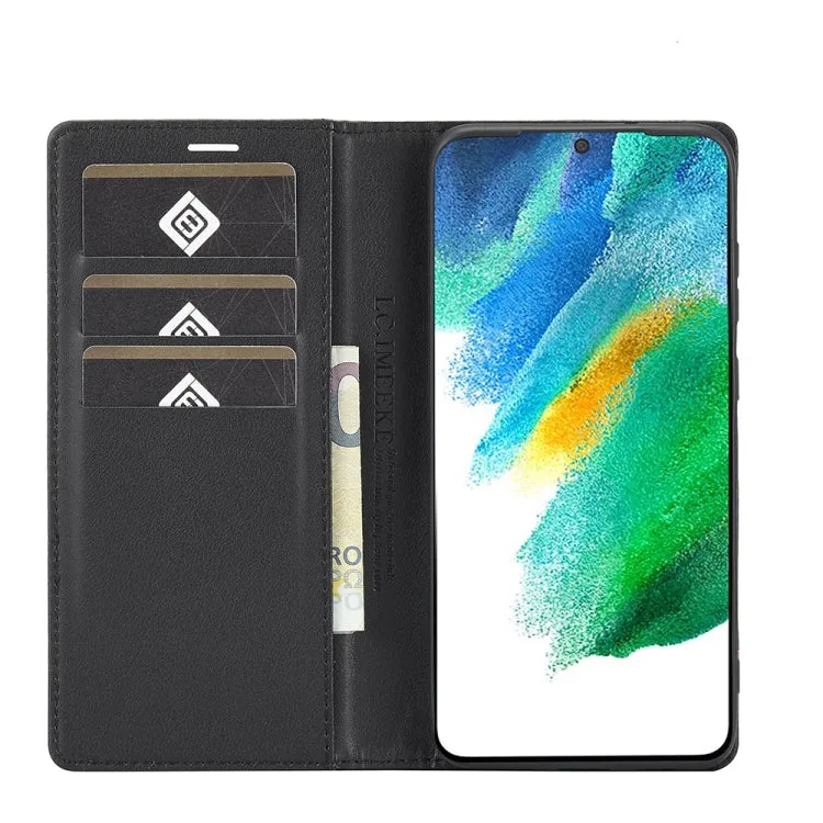 LC.IMEEKE Carbon Fiber PU   TPU Horizontal Flip Leather Case with Holder  Card Slot