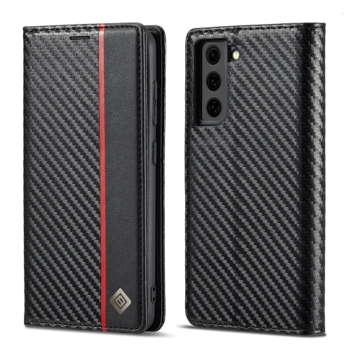 LC.IMEEKE Carbon Fiber PU   TPU Horizontal Flip Leather Case with Holder  Card Slot