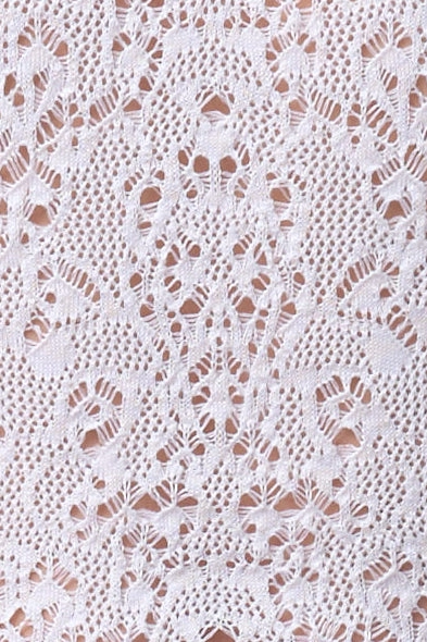Lethe Pointelle Knit Maxi Dress in Ivory Virgin Wool Silk