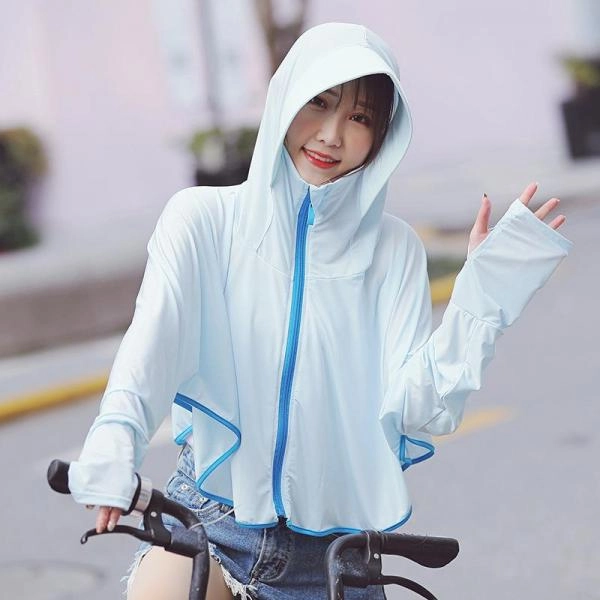 Long-sleeved Sun Protection Clothing Thin Coat UV Protection Breathable Ice Silk