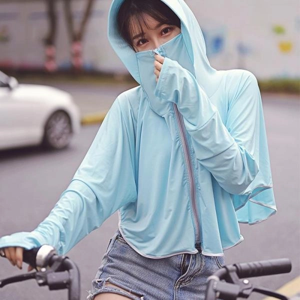 Long-sleeved Sun Protection Clothing Thin Coat UV Protection Breathable Ice Silk