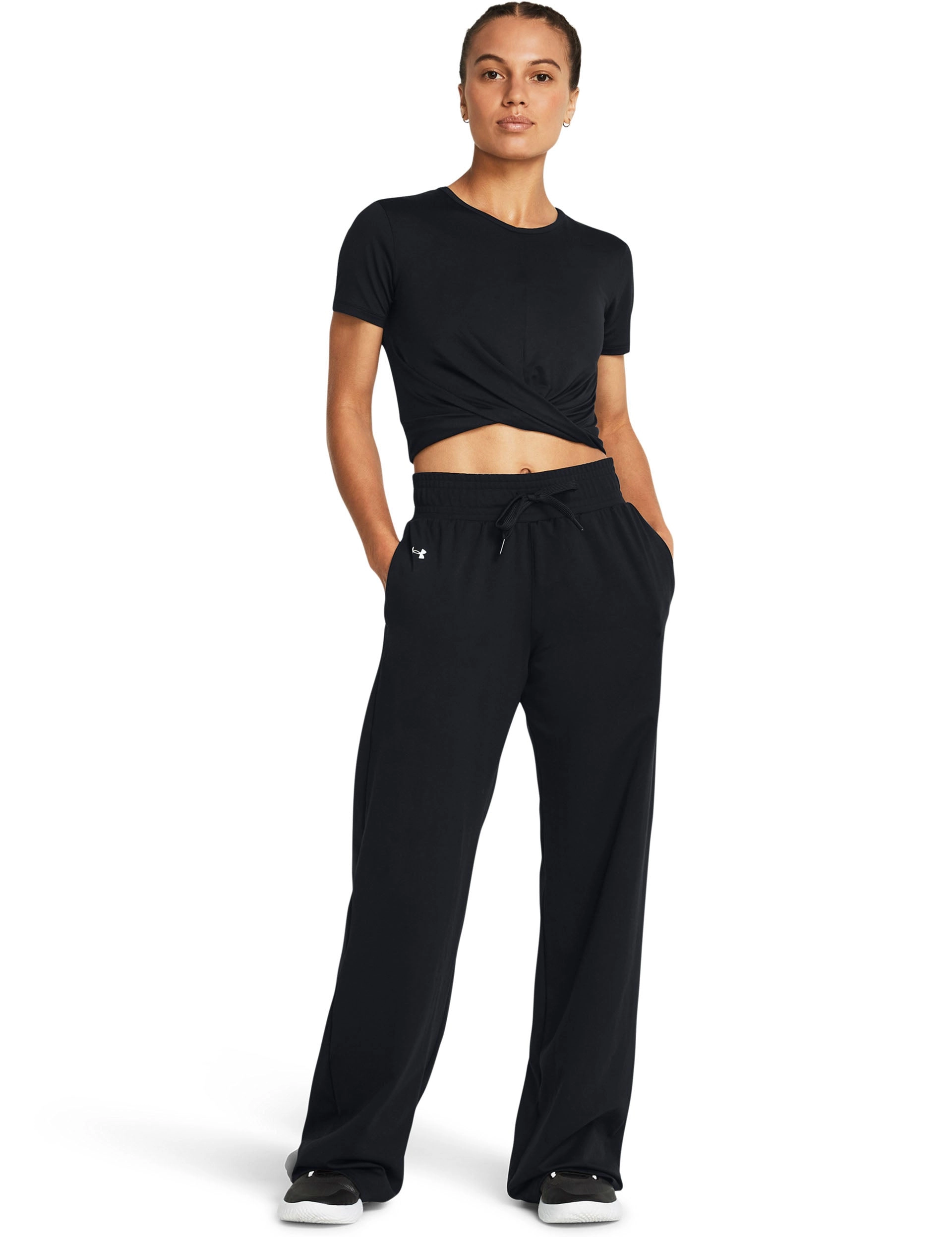 Motion Open Hem Pants - Black/White