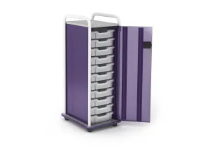 Paragon A&D Crossfit Storage - Trolley - 11 drawers - 16 gauge tubular steel, TFM - frost, purple, wisdom CFS42WDTOTES17-918PZP